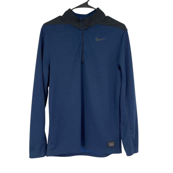 Nike Golf Dri-FIT Quarter Zip Pullover Long Sleeve Shirt Blue Black Men’s Size S - Picture 2 of 8